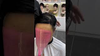 wig replacement hairline repair custom wig customhairline customline barbershop haircut hair [upl. by Goebel]