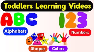 Preschool Learning Videos For 3 Year Olds  Kindergarten Learning Videos  Toddlers Learning Videos [upl. by Skricki]