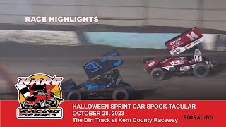 HIGHLIGHTS NARC SPRINT CARS  KERN COUNTY RACEWAY PARK  OCT 29 2023 [upl. by Nari115]