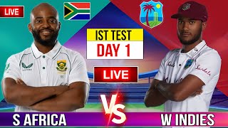 🔴South Africa vs West indies Ist Test Day 1  Score and Commentary  Sa vs Wi ist test match [upl. by Justen]