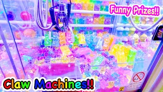 Various Claw Machine in Japan  Cute Prizes Wins  Gummy Squishy【クレーンゲーム】 [upl. by Jabin]