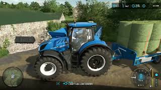 FS22  FAIRHEAD 74  SWAPPING THE NEW HOLLAND WITH THE MF [upl. by Twyla]