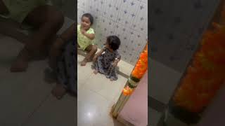 playing sisters sound laugh happy HimanshiDondla smile expression cute shorts noise [upl. by Aniaz]