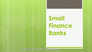 TELUGU Small Finance Banks  Explained Clearly in Telugu [upl. by Mcnelly]