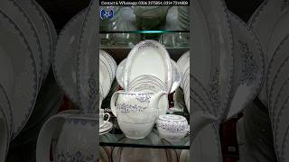 Bone China Dinner Set 61 Pieces Luxury Crockery Wholesale Market Pakistan Noor Sitara Traders Fsd [upl. by Dnomyad]