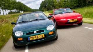 Classics Dubbeltest  MGF vs Mazda MX5 [upl. by Aimahs]