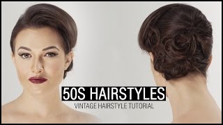 How To Do 50S HAIRSTYLE  Vintage Hairstyle Tutorial [upl. by Erapsag]