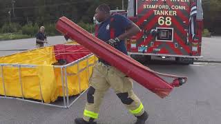 Stamford Fire Training Video Series Tanker Operations  ThroughtheDrain Drafting SetUp [upl. by Burnard864]