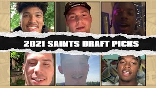 New Orleans Saints 2021 NFL draft picks share messages to fans  2021 NFL Draft [upl. by Pernell]