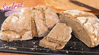 Roggenbrot in Singlegröße  Rezept für ein kleines Brot  Brot backen  ohne Sauerteig [upl. by Drareg]