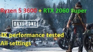 4K HDR Benchmark and gameplay Days Gone on RTX 2060 Super  Ryzen 5 3600  All settings [upl. by Marline]