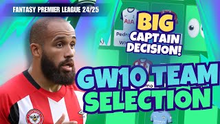 HUGEEE DIFFERENTIAL CAPTAIN 👀 FPL GW10 TEAM SELECTION Fantasy Premier League 2425 [upl. by Walburga]