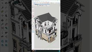 Easy way to creates railing with profile builder new sketchup youtubeshorts viralvideos [upl. by Idna]