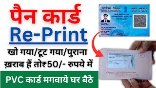 Pan Card Reprint Kaise Karen  Physical Pan Card Apply Online NSDL  Pan Card PVC Order Online 2024 [upl. by Eaned374]