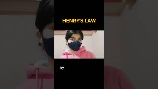 HENRYS LAW  CLASS 12  CHEMISTRY  CH1  SOLUTIONS [upl. by Auberbach642]