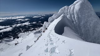 Mt Hood Summit Climb DK Headwall V2 33024 [upl. by Idarb]