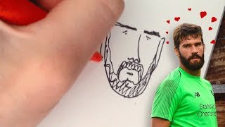 ⌛ Drawing Alisson Becker in 100 seconds [upl. by Papert274]