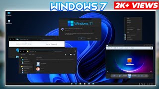 How to Convert Windows 7 into Windows 11  Make Windows 7 look like Windows 11 Windows 7 [upl. by Airretal]