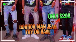 WHERE TO BUY GOOD JEANS FOR CHEAP BOOHOO MAN JEANS TRYON HAUL👖🔥 [upl. by Atnoed278]