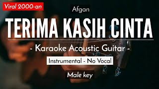 Terima Kasih Cinta  Afgan Karaoke Akustik  Male Key [upl. by Ecaroh]