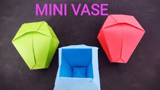 MINI VASE ORIGAMI [upl. by Neetsirhc]