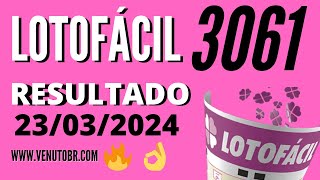 🍀 Resultado Lotofácil 3061 [upl. by Adnohsor]