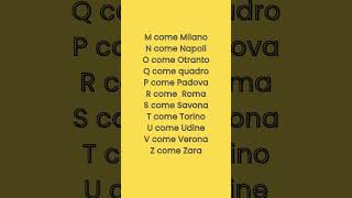 L’alfabeto italiano  Learn the Italian alphabet  How to say in Italian [upl. by Rats744]