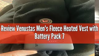 Review Venustas Mens Fleece Heated Vest with Battery Pack 74V Lightweight insulated Electric Vest [upl. by Bat220]