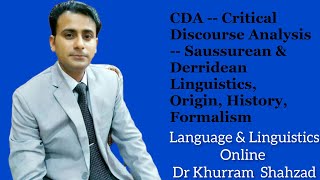 CDA  Critical Discourse Analysis  Saussurean amp Derridean Linguistics Origin History Formalism [upl. by Regnig305]