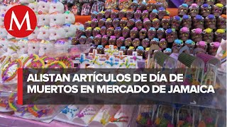 Se alistan para Día de Muertos en el Mercado de Jamaica [upl. by Morell]