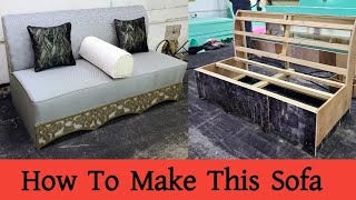 How to Make Latest Model Leather 2 Seater Sofa 2024 Step By Step Process  Forhad Furniture [upl. by Yremogtnom]