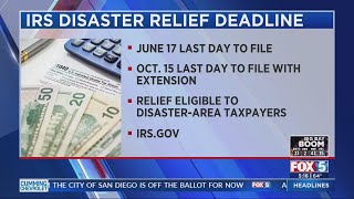 Tax filing deadline approaching for flood impacted San Diegans [upl. by Netsrak141]