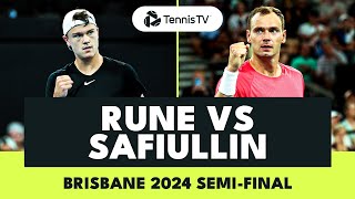 Holger Rune vs Roman Safiullin SemiFinal Highlights  Brisbane 2024 [upl. by Krauss]