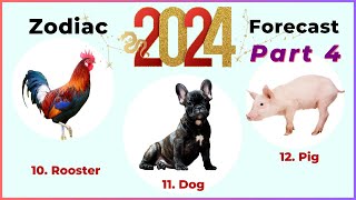 2024 chinese zodiac forecast  Part 4  Rooster Dog Pig [upl. by Eiramadnil67]