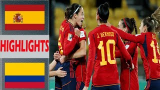 Colombia vs Spain Olympics Womens Football Match Highlights  Spain vs Colombia Football Highlights [upl. by Heady]