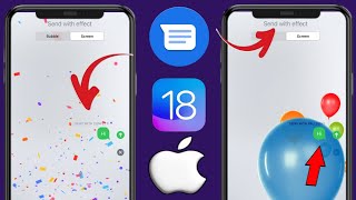 How to Send TextMessage with Special Effect  Animation on iPhone  ios 18 [upl. by Bigler960]