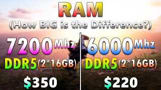 RAM Test  7200MHz DDR5 vs 6000MHz DDR5  How Big is the Difference  Ryzen 9 7900X  RTX 3080 12GB [upl. by Ellerrehs]