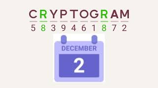 Cryptogram Daily Challenge December 2 2024  Welcome to Rovaniemi Answers [upl. by Aivekahs695]