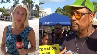 Trabajadores del Puerto de MIAMI se suman a huelga nacional por mejores salarios [upl. by Retniw]