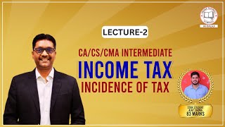 INCIDENCE OF TAX L2 I INCOME TAX I CACMA INTERMEDIATE MAYJUNE24 l CMA RAMESH GUPTA SIRcainter [upl. by Ashbey]