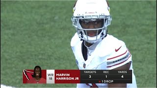 Marvin Harrison jr GETS IGNORED by Kyler Murray in Arizona Cardinals Debut 🫢 [upl. by Giddings437]