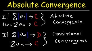 Absolute Convergence Conditional Convergence and Divergence [upl. by Llevron921]