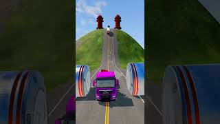 Colorful Trucks Vs Extreme Giant Bollards shorts beamngdrive [upl. by Ingham]