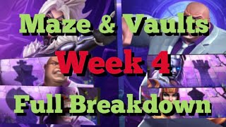 MCOC  Side Quest The Maze amp Vaults  Week 4  Full Breakdown  Tips for Extra Keys [upl. by Slerahc225]