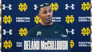 Deland McCullough  Spring Practice Press Conference 32724  Notre Dame Football [upl. by Tammy]