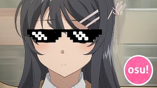 OSU I Bunny Girl Senpai Drill Remix I Normal [upl. by Lizbeth]