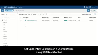 Setting Up Identity Guardian using SOTI MobiControl  Zebra [upl. by Hester]