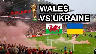 WALES vs UKRAINE World Cup Playoff Final  FAN CAM INCREDIBLE SCENES 🏴󠁧󠁢󠁷󠁬󠁳󠁿 🙌🥳 [upl. by Bucella]