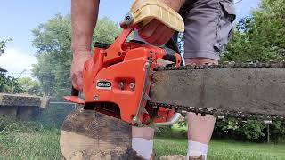 Echo CST 610EVL vintage two cylinder chainsaw the Evil Twin [upl. by Zina668]