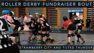 Roller Derby WreckIt Ralph Themed Fundraiser Bout Strawberry City and Tilted Thunder WFTDA [upl. by Cram576]